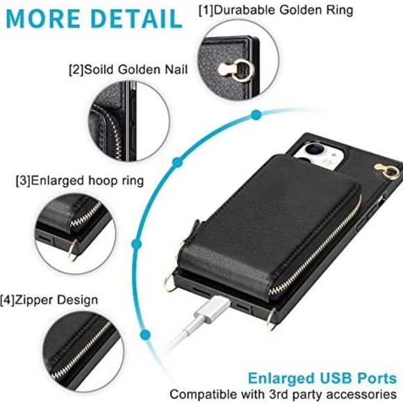 LAST ONE! iPhone 12 2020 iPhone 12 Pro Crossbody Wallet Phone Case with Strap - Picture 4 of 6